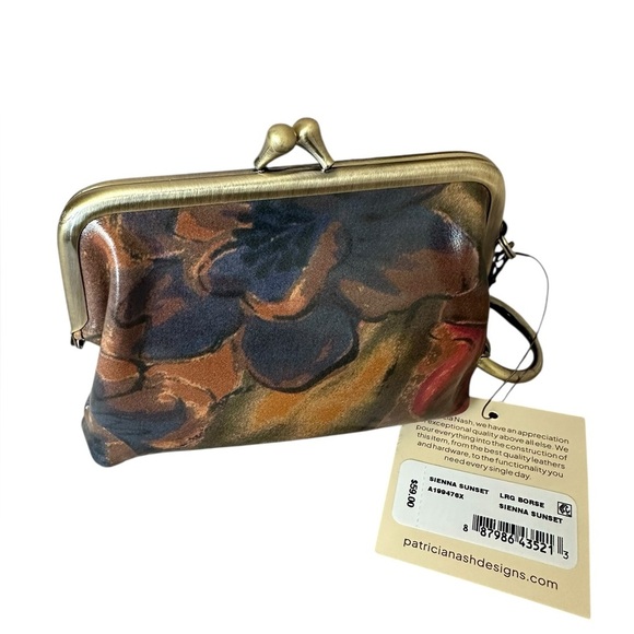Patricia Nash Leather Borse Frame Coin Purse - Picture 6 of 6